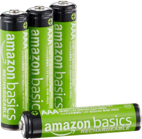 rechargeable batteries amazon|Amazon Basics AAA NiMh Rechargeable Batteries, Pre.